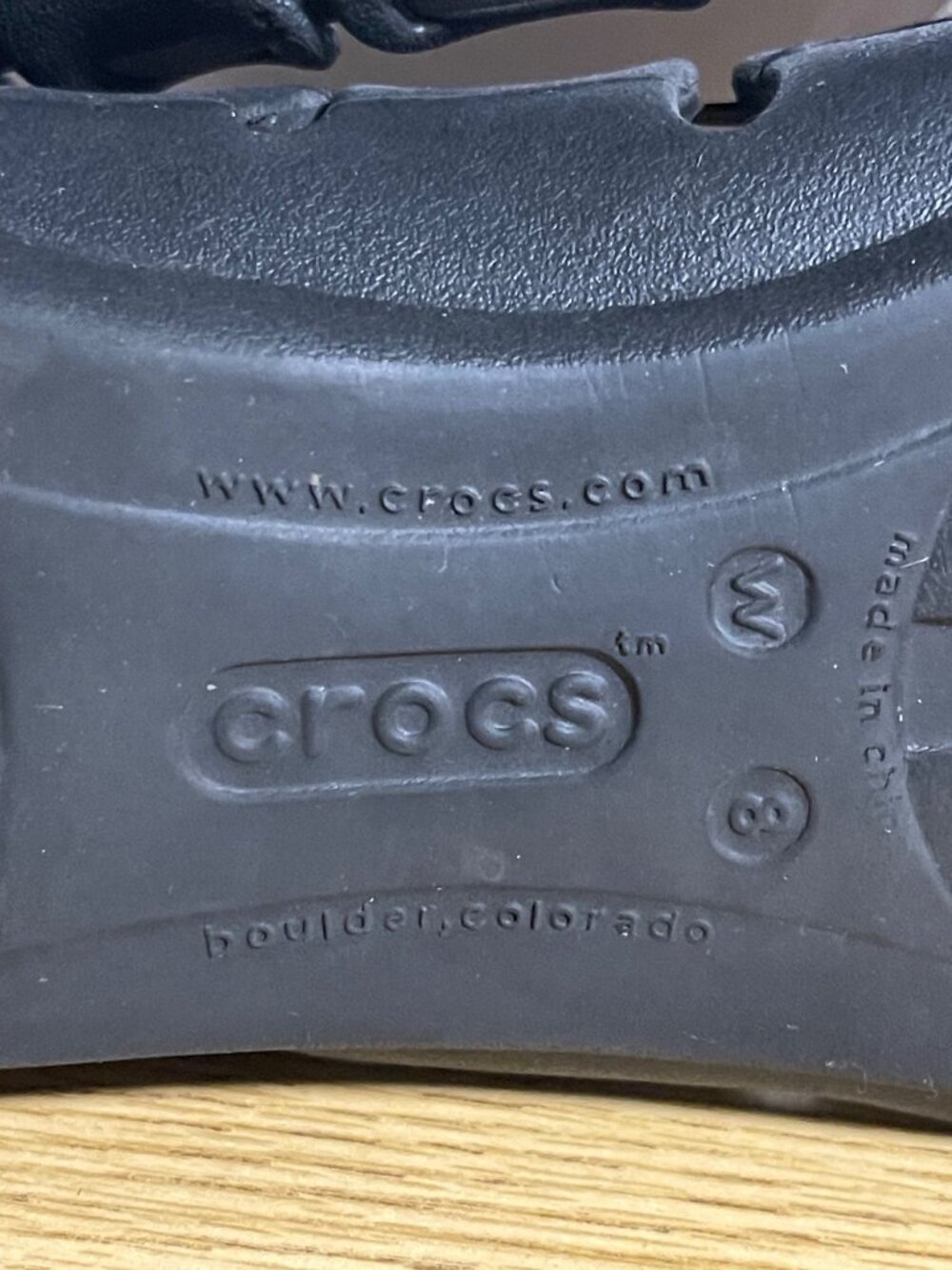 Crocs Black Crocs Springi Flats Womens Size 8 Lightweight Durable Balletcore - Picture 11 of 12